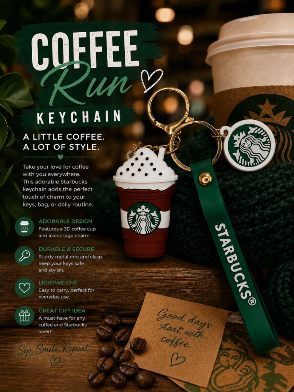 Coffee Run Essentials Keychain